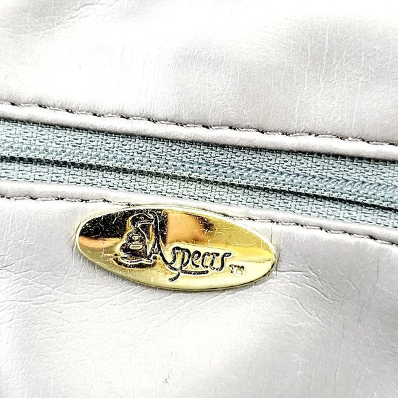 ASPECTS Grey Leather Crossbody Bag Thin Strap Basic Minimal Made in KOREA - Picture 3 of 14